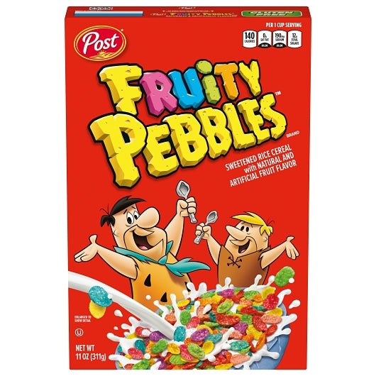 Post Fruity Pebbles Gluten-Free Sweetened Rice Cereal 11 oz