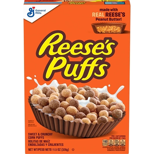 Reese's Puffs Sweet & Crunchy Corn Puffs Cereal 11.5 oz