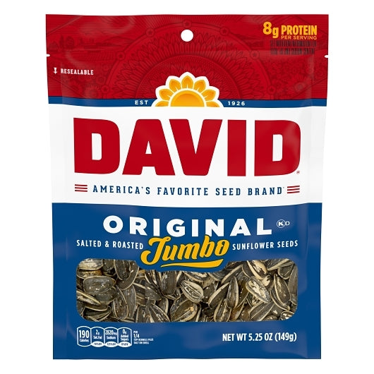 David Roasted & Salted Original Jumbo Sunflower Seeds 5.25 oz