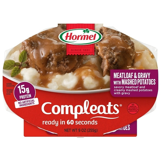 Hormel Compleats Meatloaf & Gravy with Mashed Potatoes 9 oz