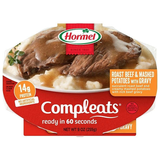 Hormel Compleats Roast Beef & Mashed Potatoes with Gravy 9 oz